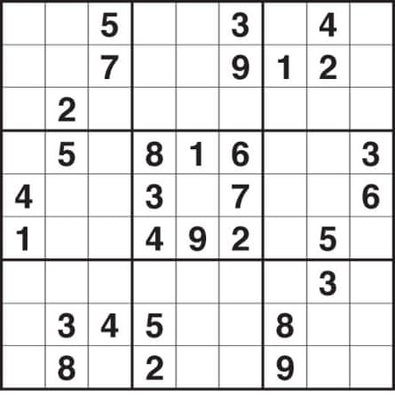 sudoku 1331 easy life and style the guardian