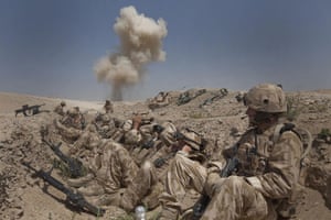 Sean Smith in Afghanistan: 25 June 2009: A controlled explosion of 8 IEDs found near FOB Wahid