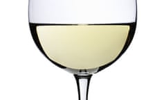 White wine in glass