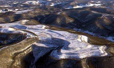 The aftermath of mountaintop mining near Kayford, West Virginia