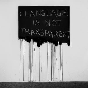 Text and art: Mel Bochner, Language Is Not Transparent, 1970
