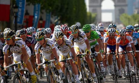 Bike blog: The pack of ridersThe pack of riders cycles during the final stage of the Tour de France