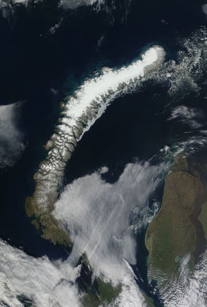 Satellite Eye on Earth: Arctic archipelago Novaya Zemlya, Russia