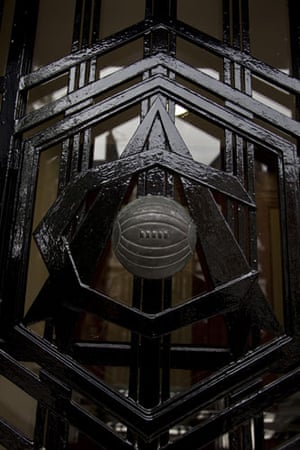 Highbury: Detail of the door to the entrance of the East Stand