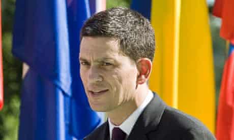 David Miliband at a ceremony marking the 70th anniversary of the first day of the second world war.