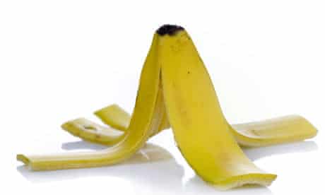 Don't drop it: a banana skin.