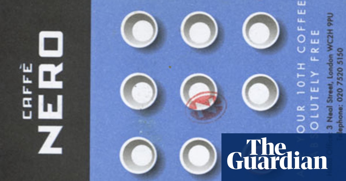 the joy of earning a free coffee, stamp by stamp restaurants the guardian the joy of earning
