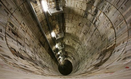 A Crossrail vent shaft located underneath Moor House, Moorgate, London.