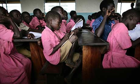 Children at Katine primary school in Uganda