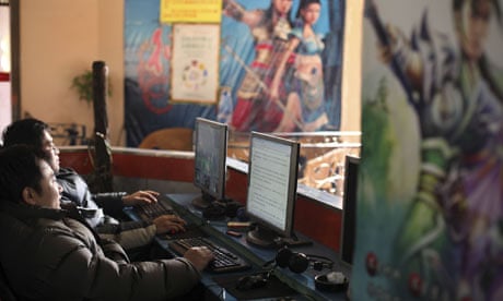 An internet cafe in Shanghai