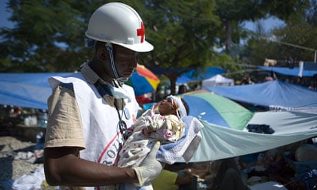 Haitian Red Cross volunteer Jean Zacharie
