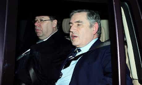 Gordon Brown and Brian Cowen arrive for power-sharing talks with Northern Ireland leaders