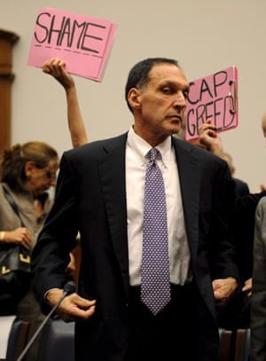 Pictures of the decade: The head of collapsed Lehman Brothers, Richard Fuld Jr prepares to testify