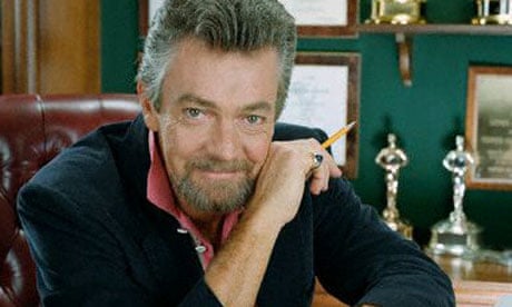 Stephen J. Cannell at a Typewriter