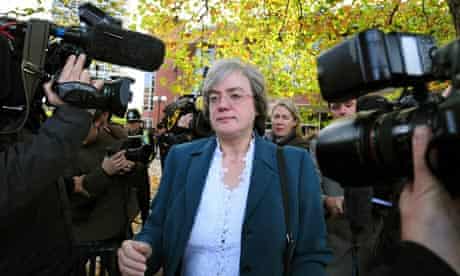 Mary Bale leaves Coventry Magistrates Court, October 2010