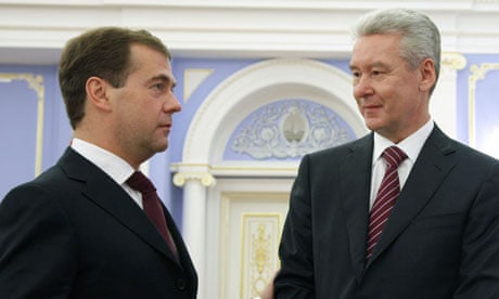 Sergei Sobyanin and Dmitry Medvedev