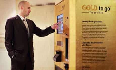 Gold plated ATM machine, Westin Palace Hotel, Madrid