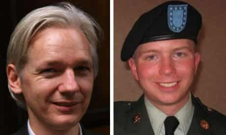 Wikileaks founder Julian Assange and American dissident soldier Bradley Manning