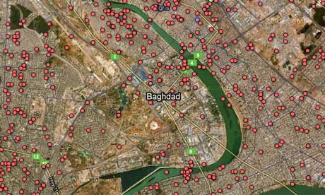 Iraq war logs deaths mapped graphic