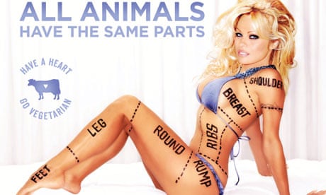 Pamela Anderson poster for Peta urges vegetarianism, provocative style | UK news | The Guardian