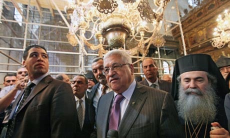 Palestinian Authority President Mahmud Abbas visits the Church of the Nativity