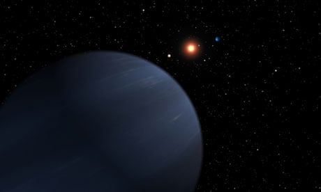 Artist's impresison of exoplanets orbiting a Sun-like star