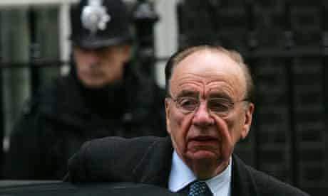 Rupert Murdoch arrives at Downing Street