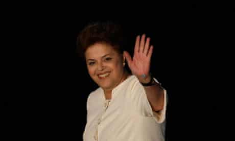  Workers Party (PT) Dilma Rousseff waves after the results of Brazil's general election in Brasilia