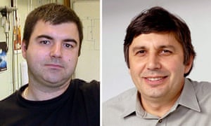 Image result for Andre Geim and Konstantin Novoselov univ of manchester