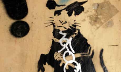 Banksy's Gangsta Rat graffito