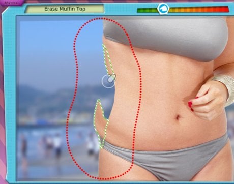 The Cover Girl game asks players to make decisions about photo manipulation
