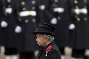 Remembrance Sunday: Britain's Queen Elizabeth attends Remembrance Sunday ceremony in Whitehall