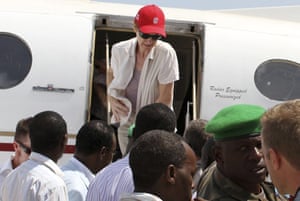 Somali Pirates: Rachel Chandler disembarks from a plane after her release
