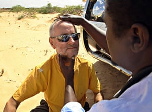 Somali Pirates: Paul Chandler being examined by Somali doctor in Somalia