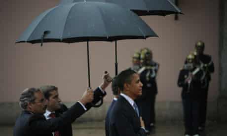 Barack Obama and Portuguese president Silva