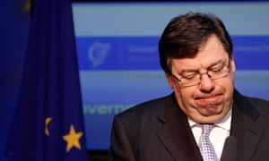 IBrian Cowen speaks to the media in Government Buildings