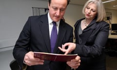David Cameron and Theresa May visit Heathrow