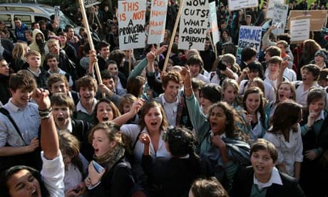 Student protest at tuition fees, Bristol