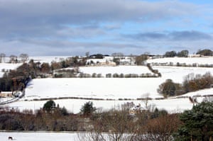 Snow: winter Weather: A view of the snowfall, in Haydon Bridge
