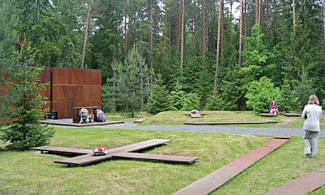 A memorial dedicated to the Polish officers murdered in the Katyn forest in 1940