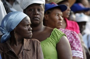 Haiti Elections: Women wait in line to cast their ballots 