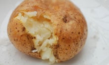 Jacket potato basted with butter