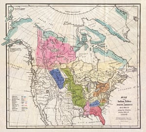 Mapping America: Map of the Indian Tribes of North America about 1600 AD