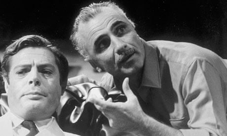 Film director Mario Monicelli, right, with Marcello Mastroianni