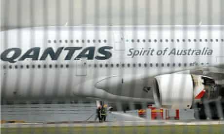 A troubled Qantas Airbus A380 plane