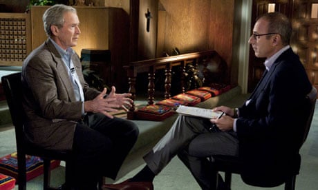 George Bush told NBC's Matt Lauer that critics of waterboarding should read his memoirs