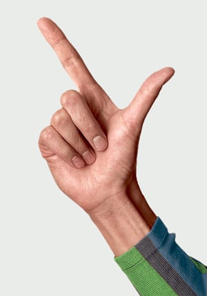 gestures: Index finger and thumb up