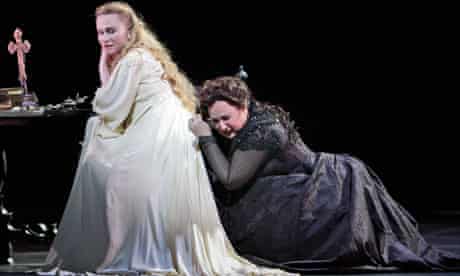 Marina Poplavskaya and Anna Smirnova in final dress rehearsal for Verdi's Don Carlos