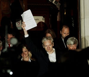 Julian Assange: Julian Assange leaves the High Court