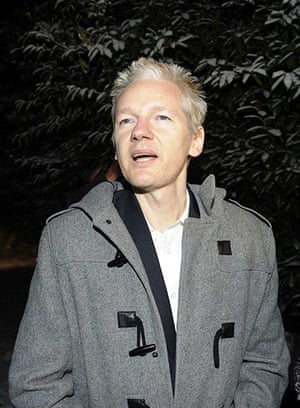 Julian Assange: Julian Assange speaks to the media 